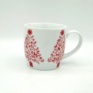 Now Designs Christmas Tree Mug Red & White Holiday Ceramic Cup 12 oz